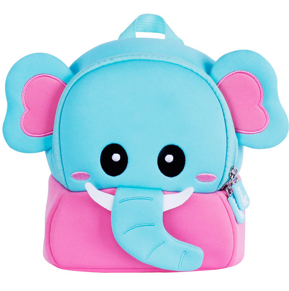 elvis elephant mini backpack Pink & Blue Elephant Backpack, Waterproof Neoprene, Lightweight