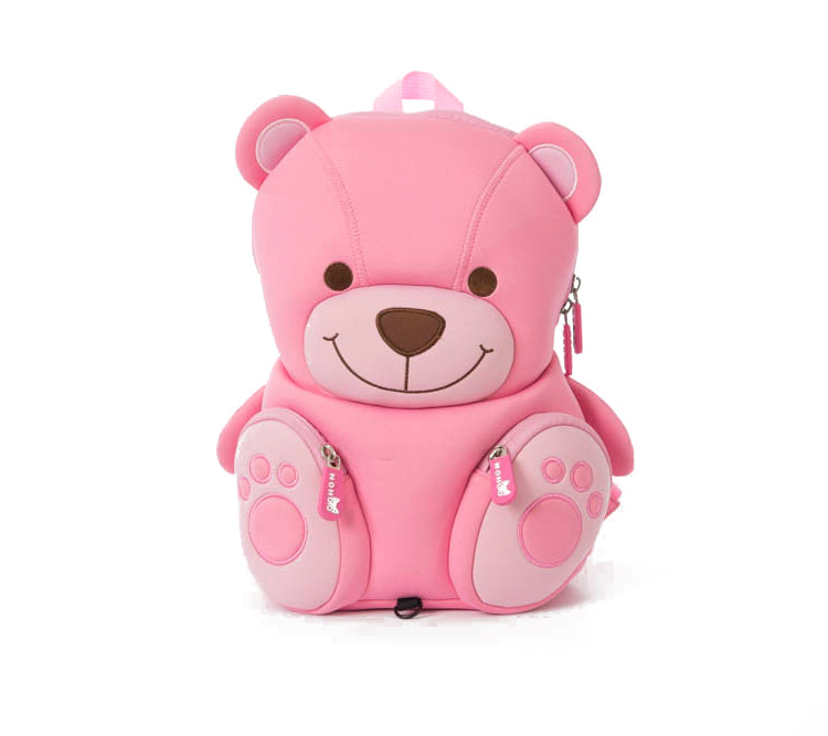 Anti-Loss Pink Bear Backpack, Waterproof Neoprene Anti-Loss Pink Bear Backpack, Waterproof Neoprene
